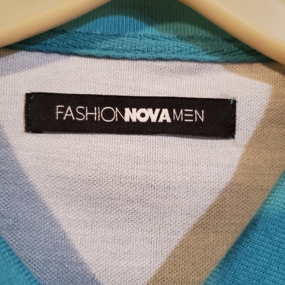 Fashion Nova Gerardo short sleeve tie dye polo shirt polyester size L - Picture 6 of 11